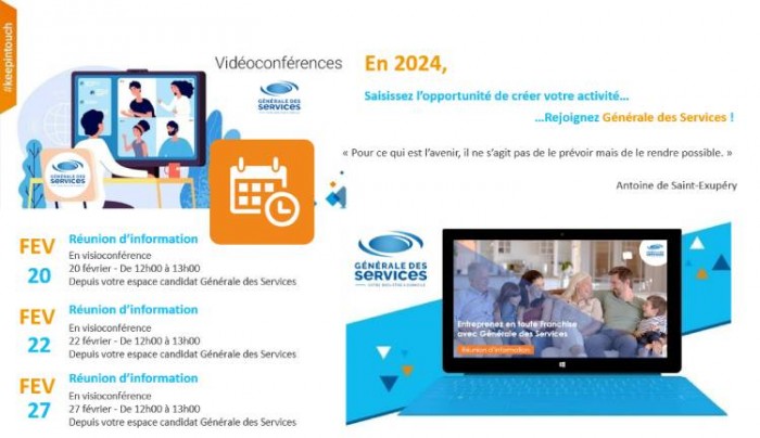 Découvrez le concept de Générale des Services lors de ces trois visioconférences !