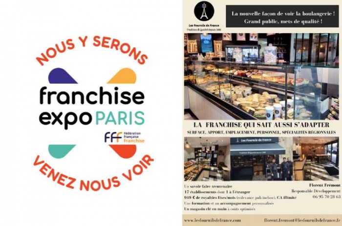 Le réseau « Les Fournils de France » confirme sa participation au Franchise Expo Paris 2024 !