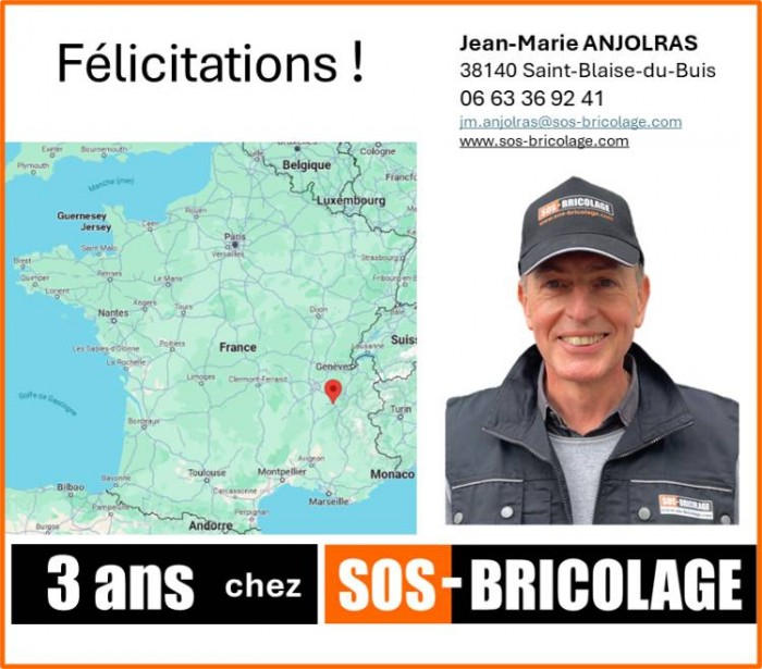 Témoignage de Jean-Marie ANJOLRAS, partenaire SOS Bricolage en Isère