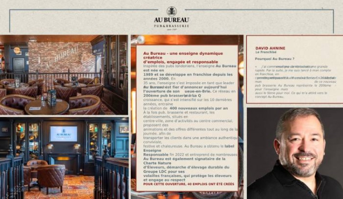 Au Bureau ouvre un Pub Brasserie à La Queue-en-Brie