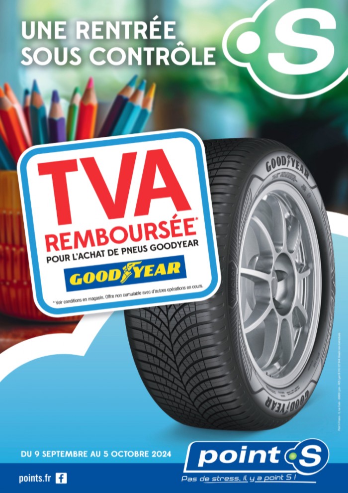 Point S lance une nouvelle promotion en partenariat avec Goodyear