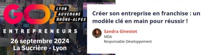 La franchise MDA au salon Go Entrepreneurs Lyon