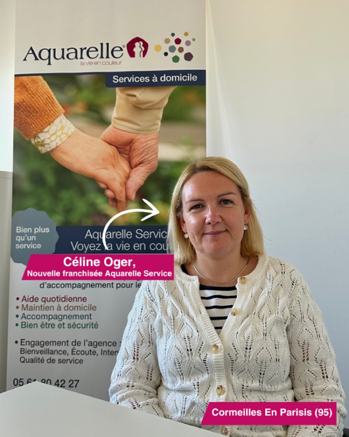 Céline Oger, nouvelle franchisée Aquarelle Service dans le Val-d'Oise