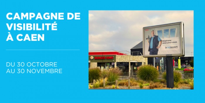 A Ciel Ouvert lance sa campagne "Stéphane pose pour vous" à Caen