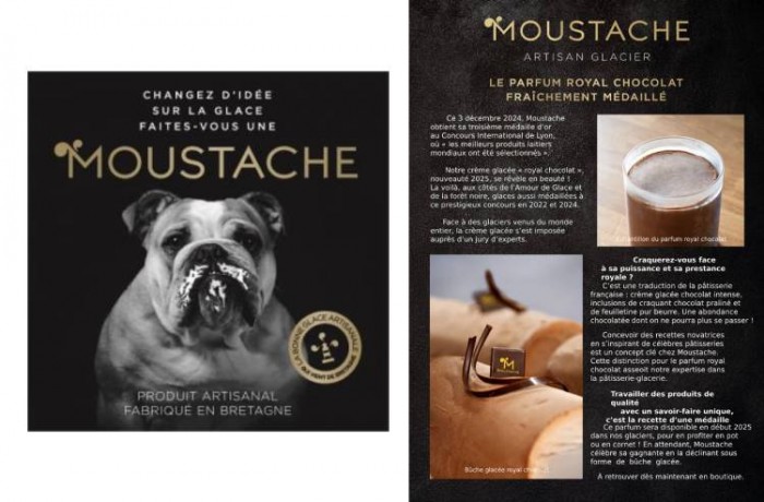Moustache décroche l’or avec sa nouvelle crème glacée « Royal Chocolat »
