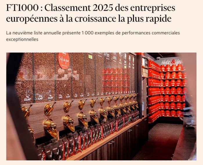 ETIENNE Coffee & Shop fait son entrée dans le prestigieux classement du Financial Times