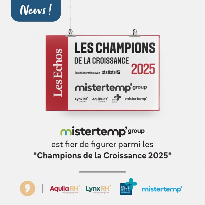Mistertemp’ group intègre le palmarès 2025 des champions de la croissance