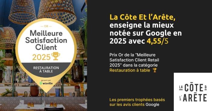 La Côte & l’Arête : une franchise plébiscitée par ses clients en 2025