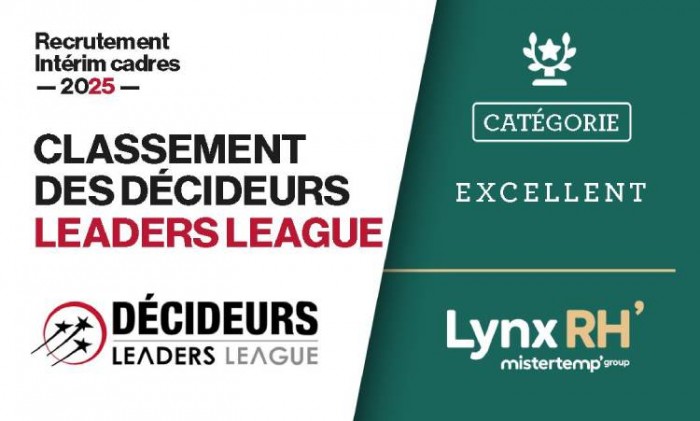 Lynx RH classée parmi les cabinets de recrutement d’excellence par Leaders League
