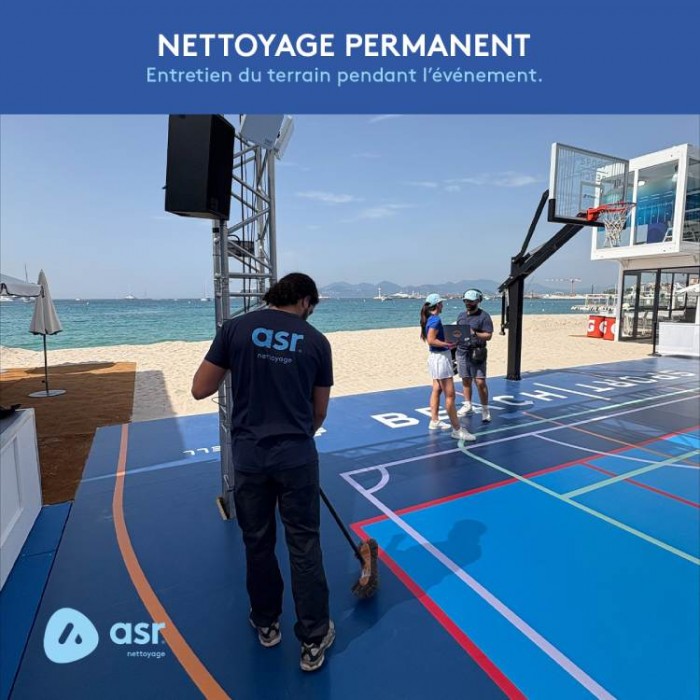 ASR Nettoyage assure l’entretien de La Plage du Festival de Cannes 2025