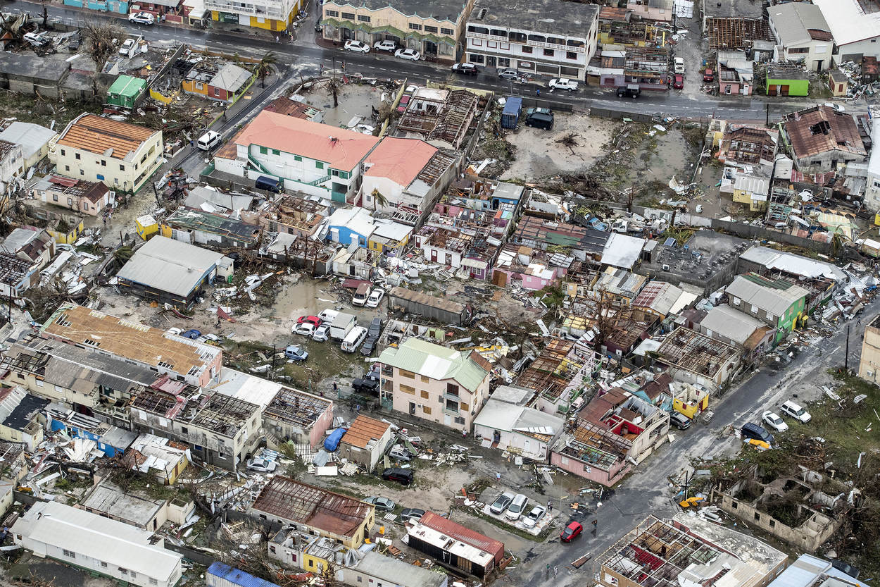 Saint Martin après le passage de l'ouragan Irma