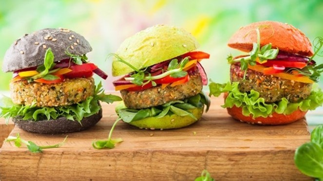 Fast-Food de burgers colorés 100% Vegan