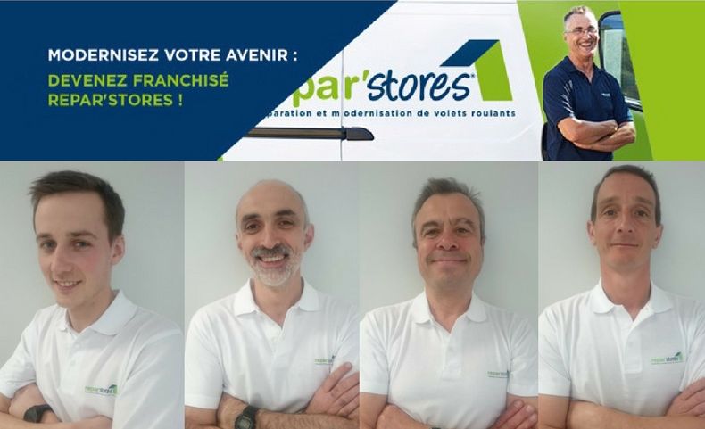 Nouveaux franchisés Repar-stores Amiens, Massy, Saint-Brieuc, Cannes