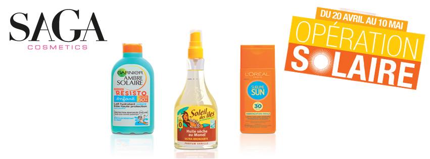 Les produits solaires à l'honneur chez Saga Cosmetics