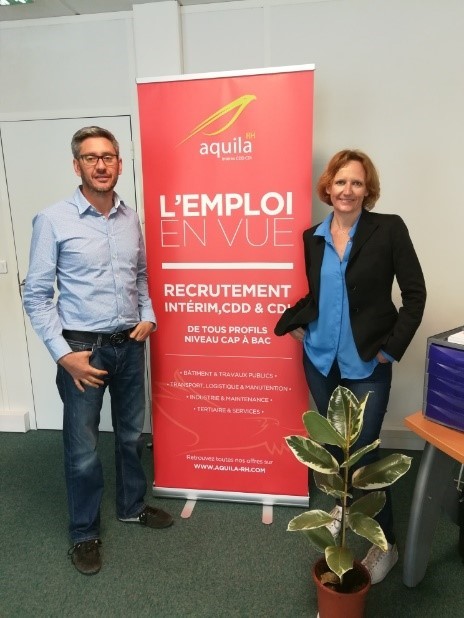 Séverine Caron et Sébastien franchisés aquila RH Annecy 