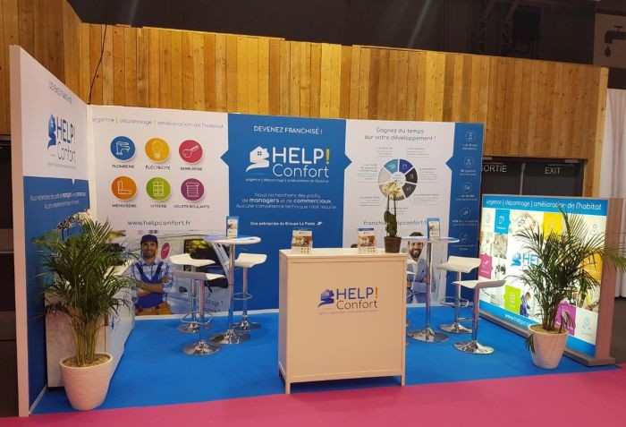 Stand Help Confort au salon Franchise Expo