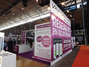 Stand VAPOSTORE lors du salon Vapexo 2015