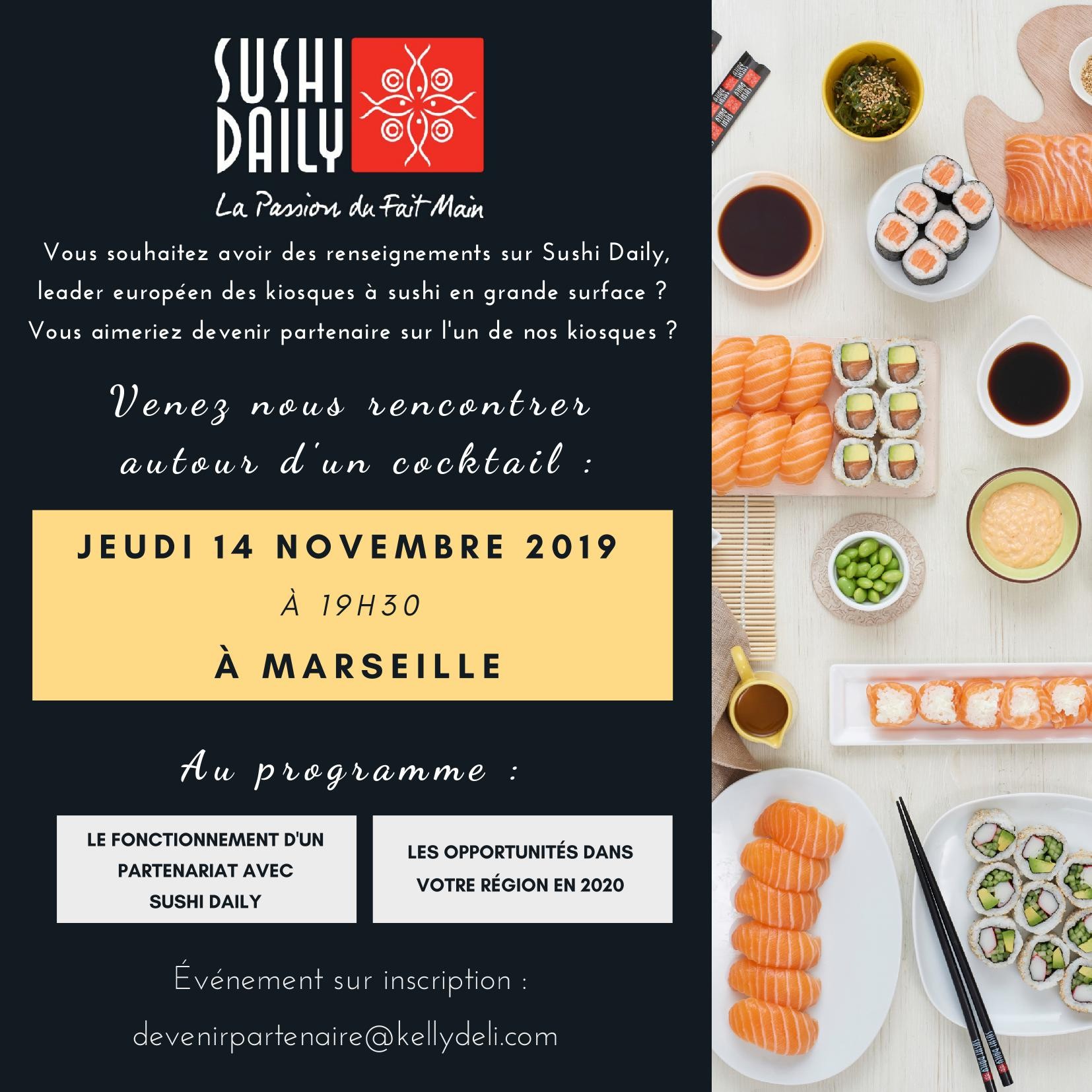 Un réunion d'information à Marseille pour Sushi Daily
