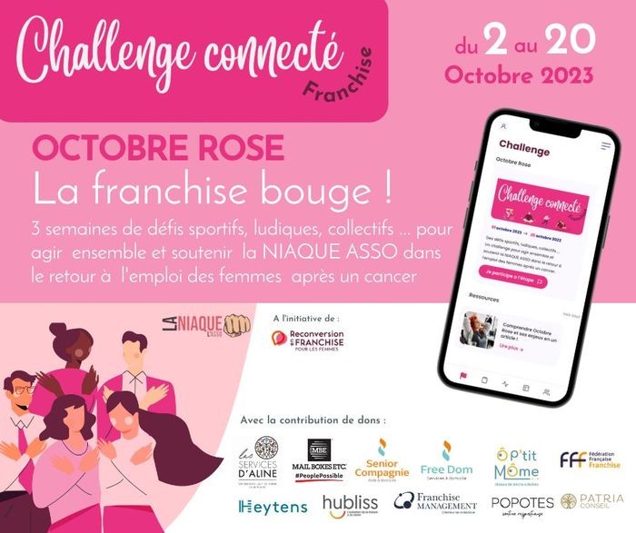 Retour à l’emploi après un cancer : des franchiseurs s’engagent dans un challenge connecté pour octobre rose