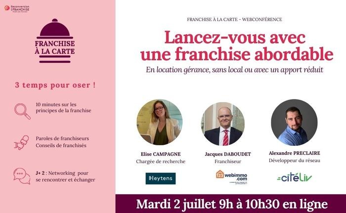 Trouver une franchise pas chère : premier volet du programme Franchise à la carte