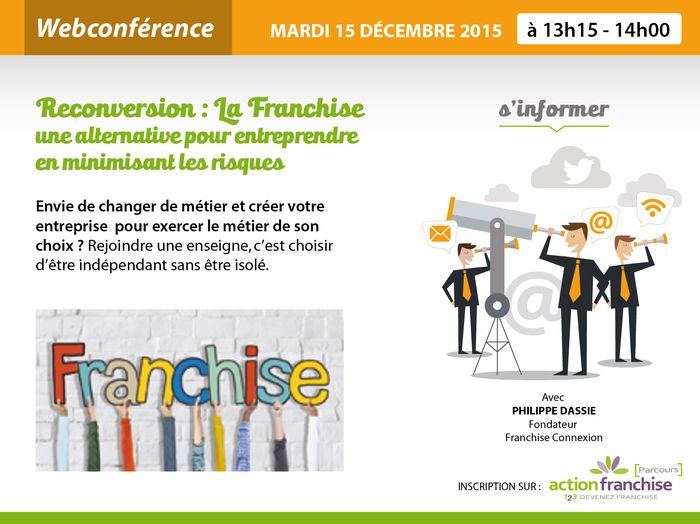 Vie de la Franchise web conférence sur la reconversion en franchise