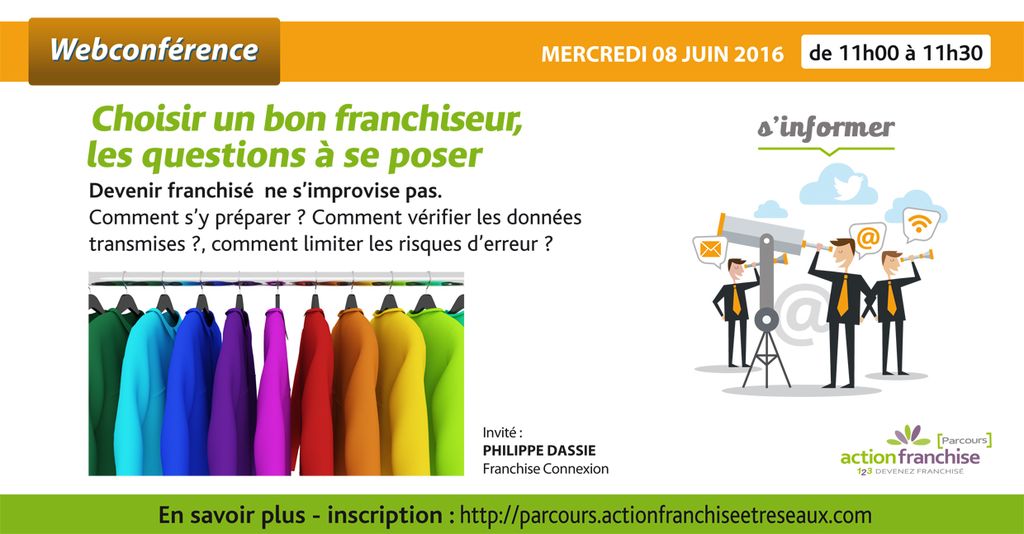 Parcours Action Franchise web-conférence Choisir le bon franchiseur